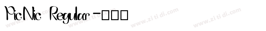 PicNic Regular字体转换